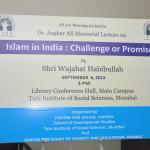 Dr. Asghar Ali Memorial Lecture: Mr. Wajahat Habibullah, TISS Mumbai, September 6, 2014