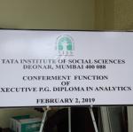 Conferment function of Executive. P.G. DIploma in Analytics 2018